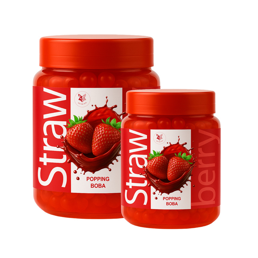 Strawberry Popping boba